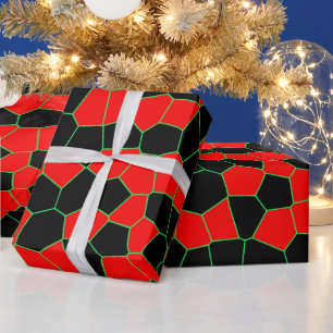 Papier Cadeau Rouge noir Cool élégant Motif tendance