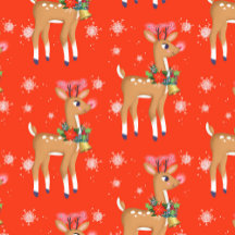 Rouge rétro Rudolph Reindeer