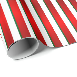 Papier Cadeau Rouge, vert et blanc Grandes vacances de Noël