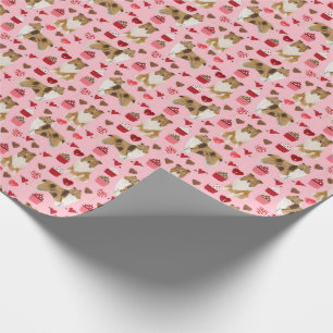 Papier Cadeau Rough Collie Valentines Enveloppe Cadeau