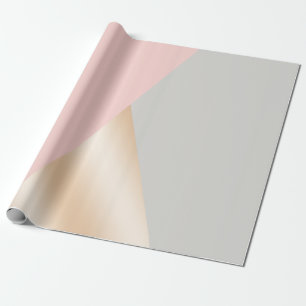 Papier Cadeau Rougissent le rose, le gris et les triangles