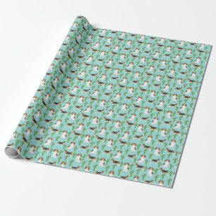 Papier Cadeau rouleau de papier d'emballage Beagle et cactus