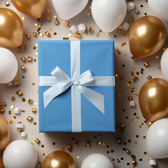 Papier Cadeau Rouleau de papier d'enveloppement bleu ciel été (Créateur téléchargé)