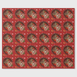 Papier Cadeau Roulettes de papier d'emballage brillant Rampant R