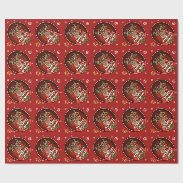 Papier Cadeau Roulettes de papier d'emballage brillant Rampant R (Plat)