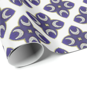 Papier Cadeau Royal blue and Gold Luxury Holiday