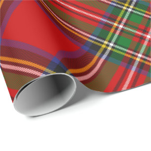 Papier Cadeau Royal Stewart Tartan Papier à enveloppement pivoté