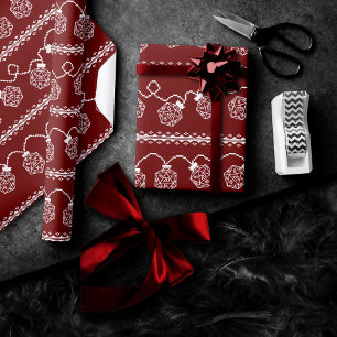 Papier Cadeau RPG Lights rouge   Imaginaire Tabletop Retro Gamer