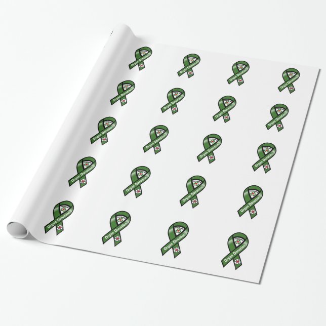 Papier Cadeau Ruban de donation d'organe (Déroulé)