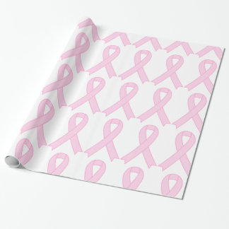Papier Cadeau Ruban de sensibilisation au cancer du sein rose