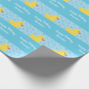 Papier Cadeau Rubber Ducky 1er Anniversaire Fête Enfants Bébé