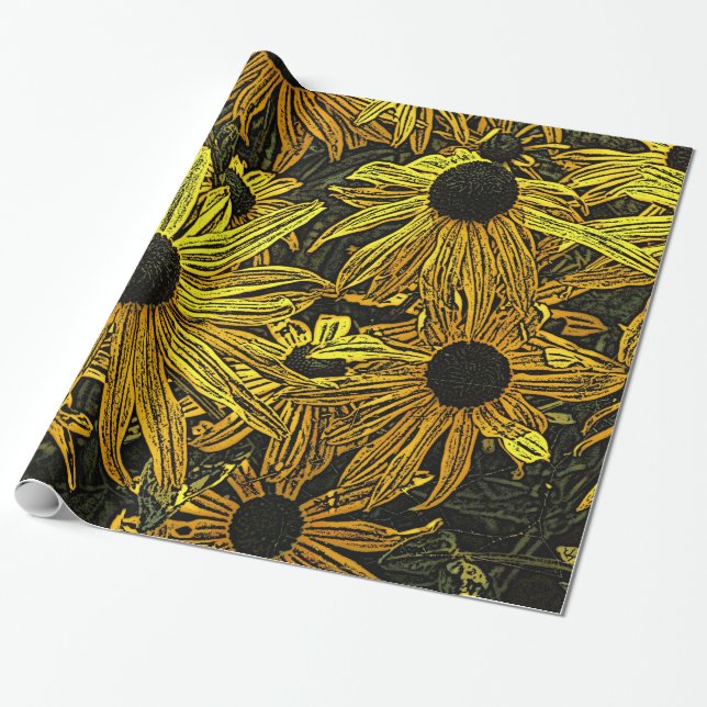 PAPIER CADEAU RUDBECKIAS (Déroulé)