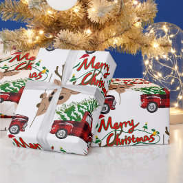Papier Cadeau Rudolph Merry Christmas - Matte Wrapping Paper