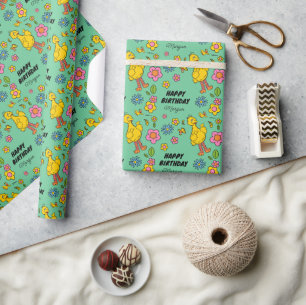 Papier Cadeau Rue Sésame   Joyeux anniversaire   Ajouter Votre N