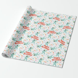 Papier Cadeau Rue Sésame   Rosita Music Scribble Motif