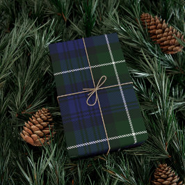 Papier Cadeau Russe Plaid Green Campbell Militaire Tartan