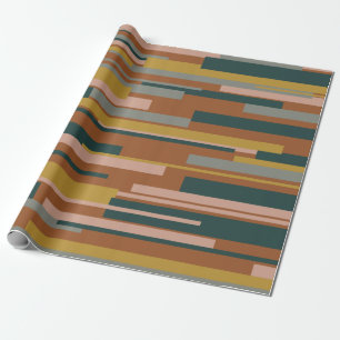 Papier Cadeau Rust Motif géométrique moderne Wright du milieu du