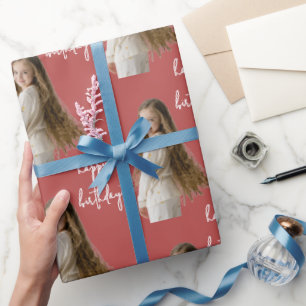 Papier Cadeau Rust Red & Custom Birmingham texte et photo -