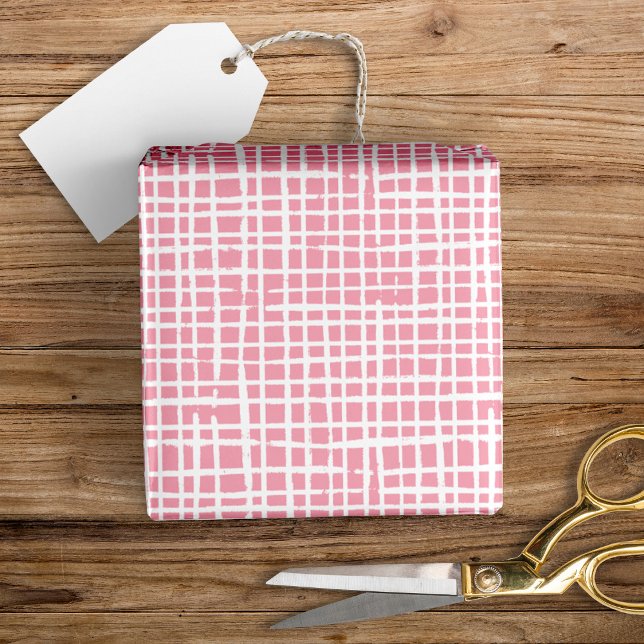 Papier Cadeau Rustic Weight Motif Moderne Plutôt Rose (Créateur téléchargé)
