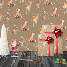 Rustique Kraft Élégant Snowy Animaux d'hiver