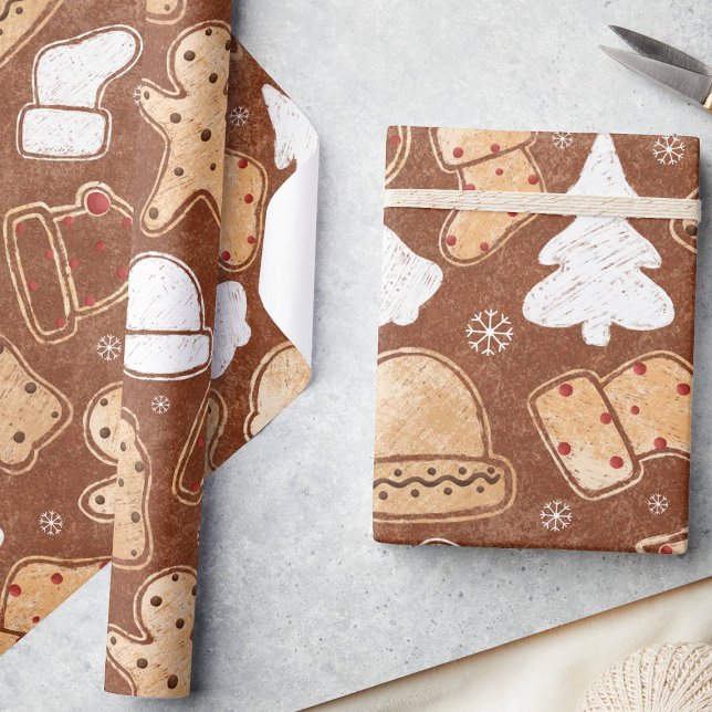 Papier Cadeau Rustique Traditionnel Pain D'Oeuvre De Noël, (Créateur téléchargé)