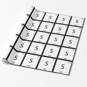 Papier Cadeau S - Chimie du sel Symbole de l'élément de table 