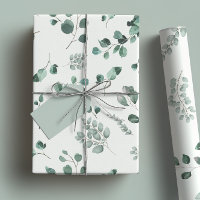Sage Élégant & Eucalyptus Vert Forêt Aquarelle