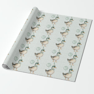 Papier Cadeau Sage Green One Lucky Duck Balloon Anniversaire