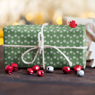 Papier Cadeau Sage rustique Pneus verts et blancs