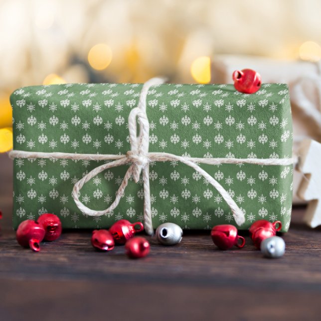 Papier Cadeau Sage rustique Pneus verts et blancs (Créateur téléchargé)