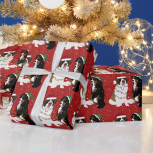 Papier Cadeau Saint Bernard et Bernese Mountain Dog 