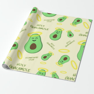 Papier Cadeau Saint-Guacamole mignon avocat