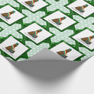 Papier Cadeau Saint Patrick's Day Irlandais Setter Dog (rouge 1)