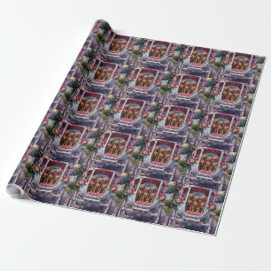 Papier Cadeau Saint-Valentin Chien Weimaraner 