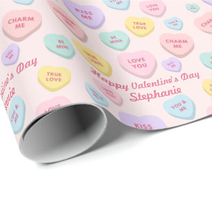 Papier Cadeau Saint Valentin Coeur de conversation de la guerre