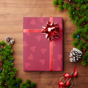 Papier Cadeau Saint Valentin Coeurs Motif rouge