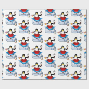 Papier Cadeau Saint-Valentin Enveloppement papier Coeurs de ping