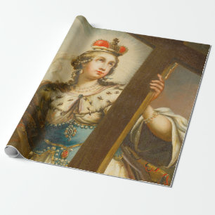 Papier Cadeau Sainte Hélène avec la Vraie Croix Art sacré
