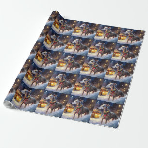 Papier Cadeau Saison de Noël Greyhound