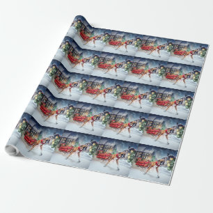 Papier Cadeau Saison Festive de Noël de Boxer