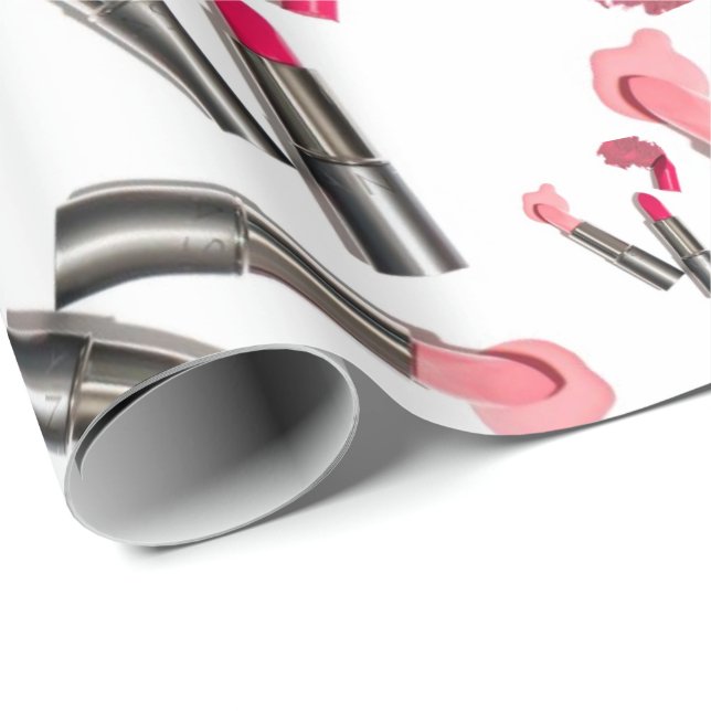 Papier Cadeau Salon de beauté, Salon de ongles et maquillage Spa (Coin rond)