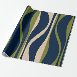 Papier Cadeau Salon Moderne Du Milieu Du Siècle Bousculé Retro O