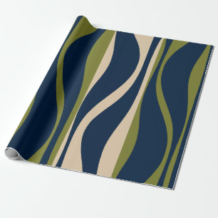 Papier Cadeau Salon Moderne Du Milieu Du Siècle Bousculé Retro O