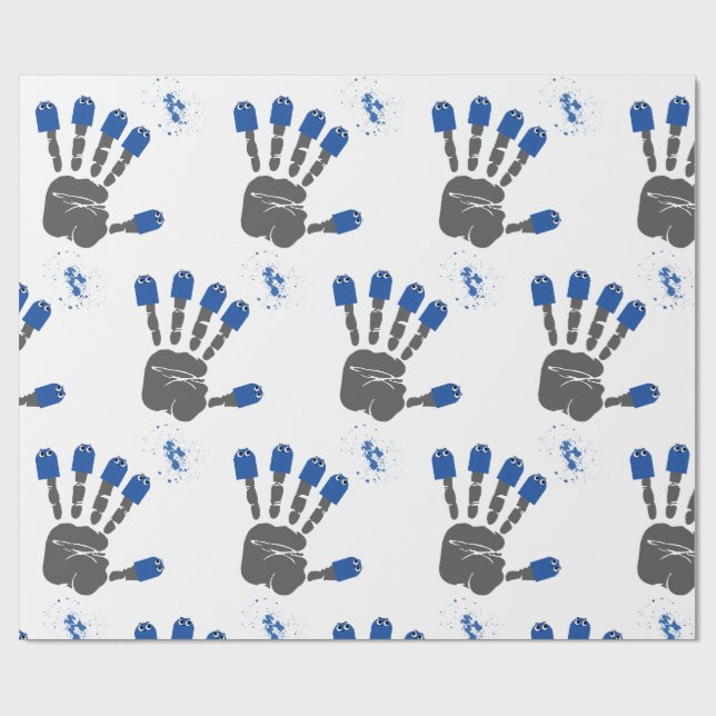 Papier Cadeau Salut cinq (Plat)
