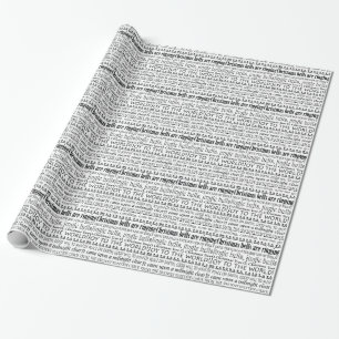 Papier Cadeau Salutations de Noël des textes de chant de Noël