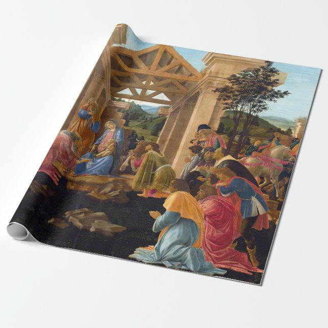 Papier Cadeau Sandro Botticelli L'Adoration des Mages (Déroulé)