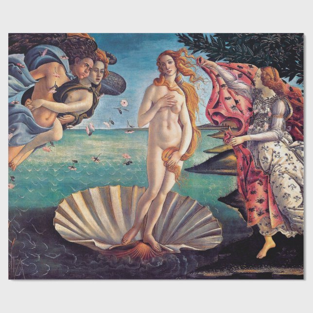 Papier Cadeau Sandro Botticelli - Naissance de Vénus - Beaux-Art (Plat)