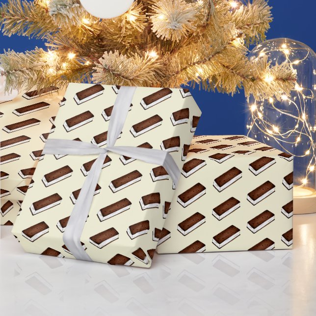 Papier Cadeau Sandwich à la crème glacée au chocolat Vanilla San (Vacances)