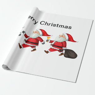 Papier Cadeau Santa Claus