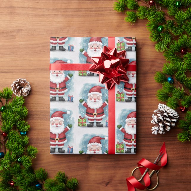 Papier Cadeau Santa Claus (Cadeau de vacances)
